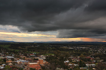 Image showing Supercell storm over Cowra country town