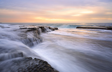 Image showing Curl Curl rock shelf