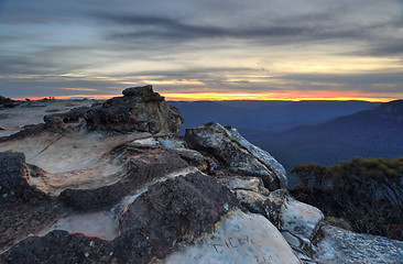 Image showing Sunset Wentworth Falls