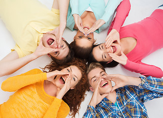 Image showing group of smiling teenagers