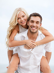 Image showing couple having fun on the beach