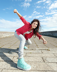 Image showing beautiful dancing girl in movement