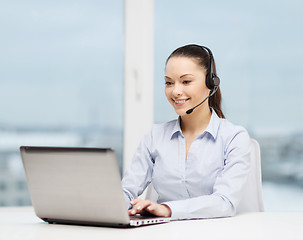 Image showing friendly female helpline operator