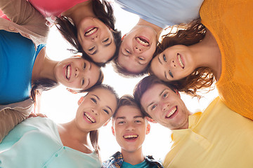 Image showing group of smiling teenagers