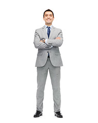 Image showing happy smiling businessman in suit