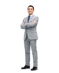 Image showing happy smiling businessman in suit