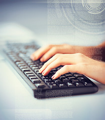 Image showing woman hands typing on keyboard
