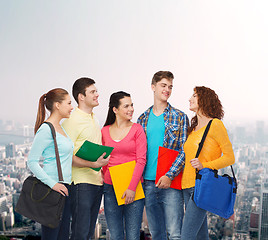 Image showing group of smiling teenagers