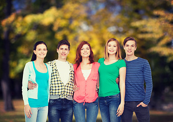 Image showing group of smiling students standing