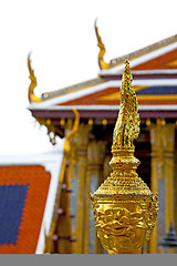 Image showing demon in the temple bangkok asia   roof palaces  warrior monster