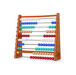 Image showing Old abacus on white