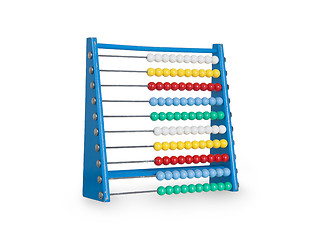 Image showing Old abacus on white