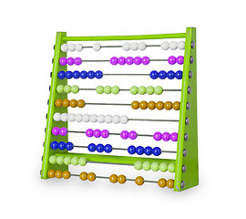 Image showing Old abacus on white