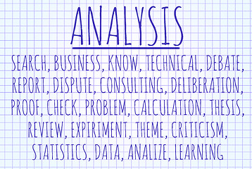 Image showing Analysis word cloud