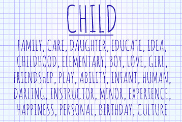 Image showing Child word cloud