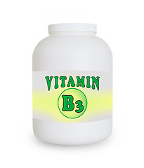 Image showing Vitamin B3 container