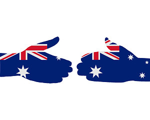 Image showing Australian handshake