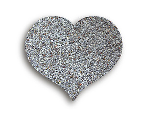 Image showing Heart of poppy seeds