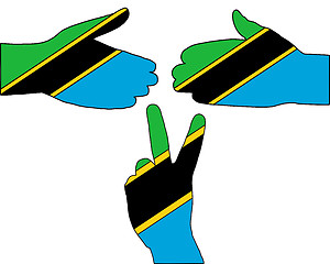 Image showing Hand signal from Tansania