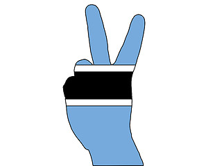 Image showing Botswana hand signal