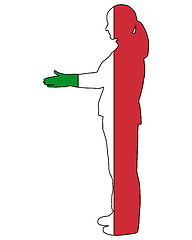 Image showing Italian handshake