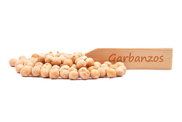 Image showing Garbanzos on white