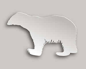 Image showing Polar bear  paper style