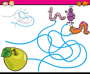 Image showing paths or maze cartoon game