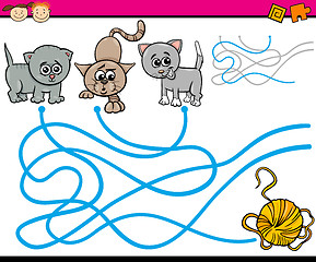 Image showing paths or maze cartoon game