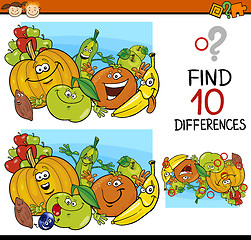 Image showing finding differences game cartoon