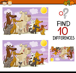 Image showing finding differences game cartoon