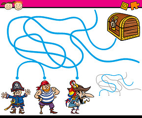 Image showing paths or maze cartoon game