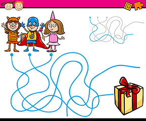 Image showing paths or maze cartoon game