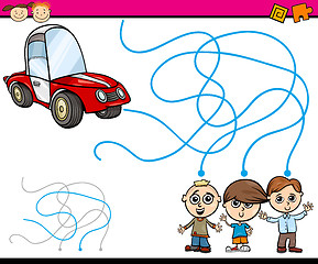 Image showing paths or maze cartoon game