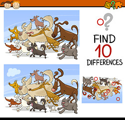 Image showing finding differences game cartoon