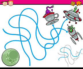 Image showing paths or maze cartoon game