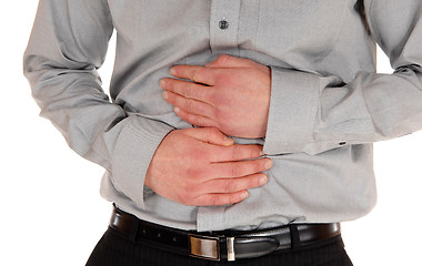 Image showing Man with stomach pain.