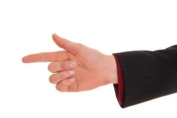 Image showing Hand pointing one finger.