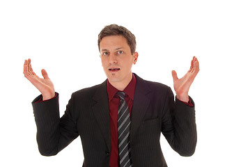 Image showing Surprised man in suit.