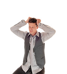 Image showing Man scratching his head.