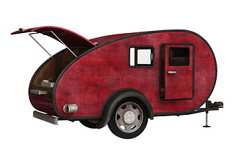 Image showing Red Camper