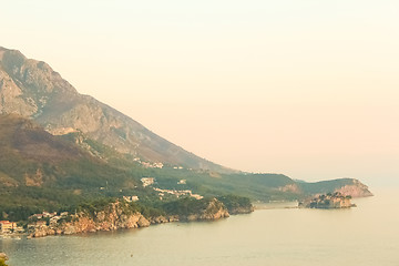 Image showing The landscape Adriatic coast of Bar, Montenegro. 