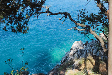 Image showing Fragment coast near to Budva town.Montenegro.