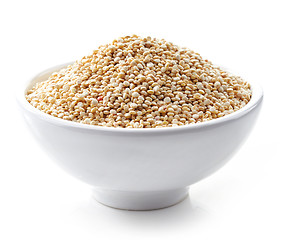 Image showing bowl of white quinoa seeds