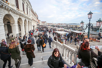 Image showing People walking on Riva degli Schiavoni 