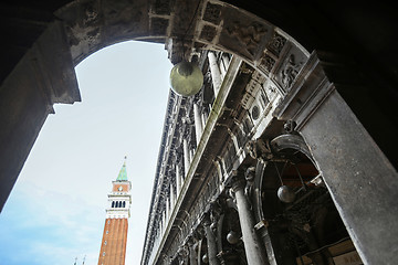 Image showing Saint Mark campanile on Piazza San Marco