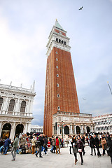 Image showing San Marco campanile on Piazetta