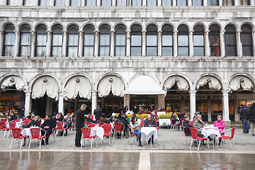 Image showing People in restaurant on San Marco square