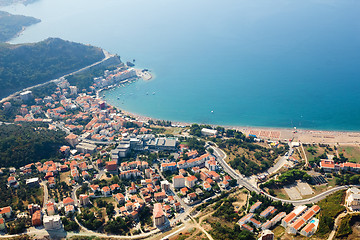 Image showing Montenegro, Rafailovici. view on sea beach