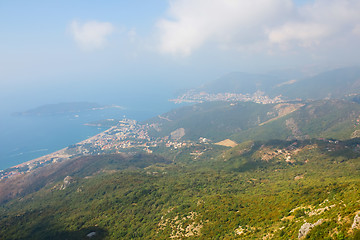 Image showing Montenegro, Rafailovici. view on sea beach